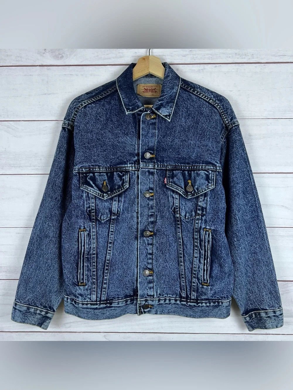 Vintage Levi’s Jacket 70507-0227 Sz Small Denim Trucker USA Acid Wash Mens